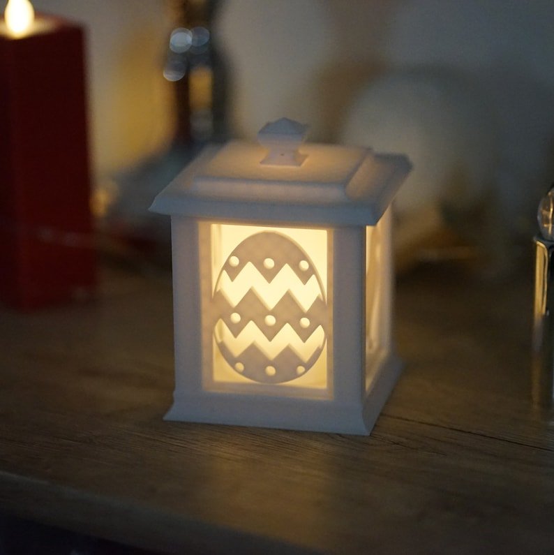 Ostern Lampe Nachtlicht Laterne LED Teelichthalter Osterhase Osterei