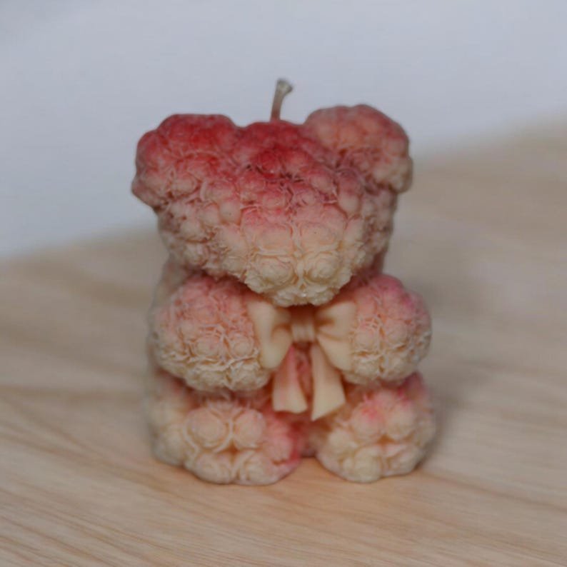Niedliche Teddybär-Kerze – Handgemachte Deko & Geschenkidee Weihnachten