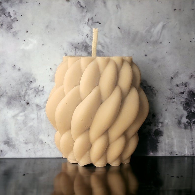 Swirl Kerze Wellenkerze Tropfenkerze Soya Wachs Handgegossen Tischdeko Romantische Kerzen
