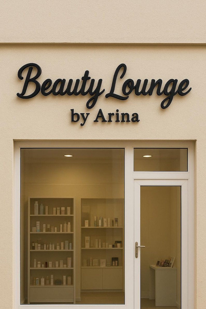 Wandbuchstaben Schriftzug Wandtext - Texturierte Deko Schriftzüge - 1cm Dick - Wandbeschriftung für Zuhause, Büro oder Geschäft – Bild 8