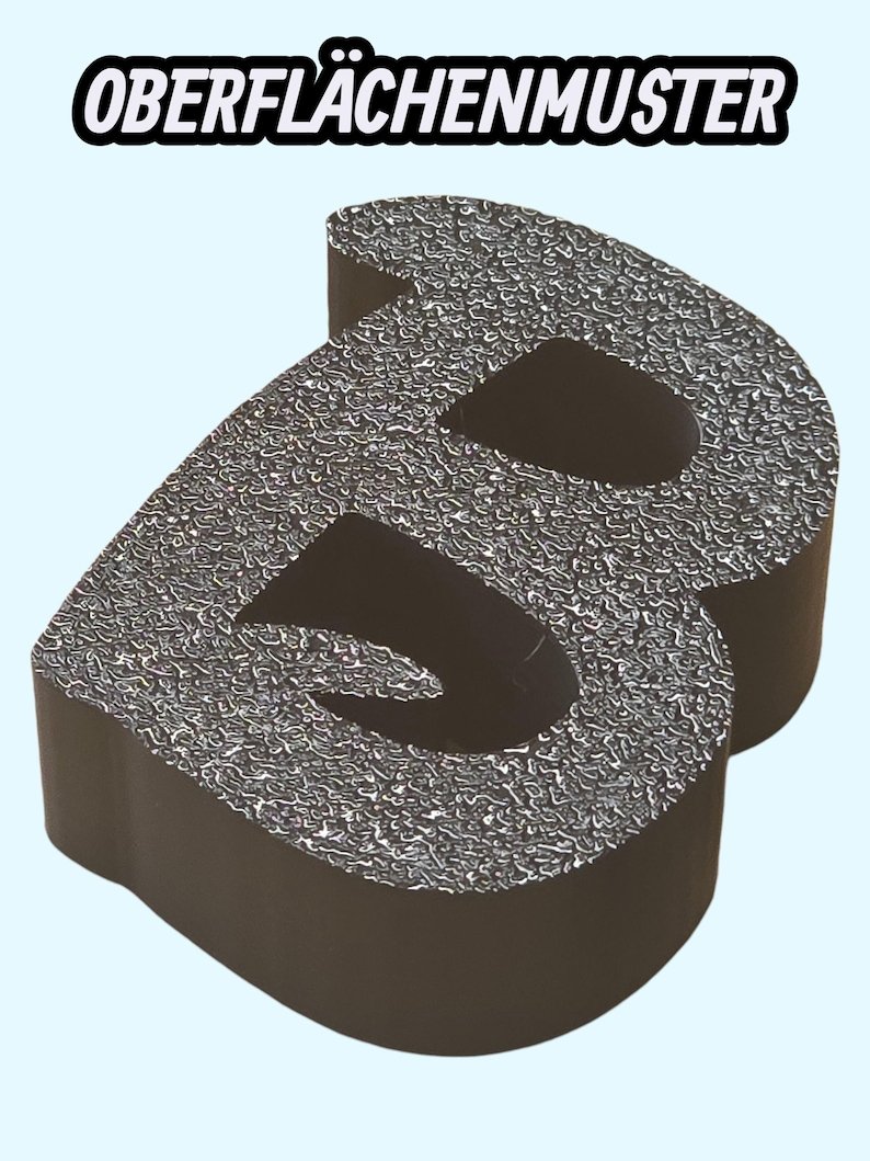 Wandbuchstaben Schriftzug Wandtext - Texturierte Deko Schriftzüge - 1cm Dick - Wandbeschriftung für Zuhause, Büro oder Geschäft – Bild 3