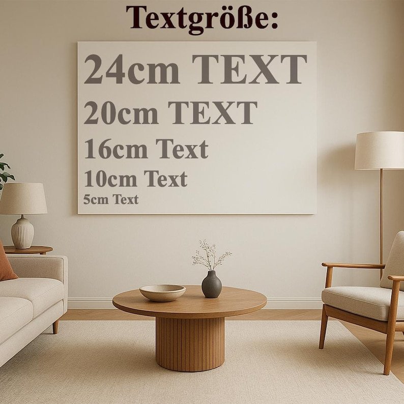 Wandbuchstaben Schriftzug Wandtext - Texturierte Deko Schriftzüge - 1cm Dick - Wandbeschriftung für Zuhause, Büro oder Geschäft – Bild 7