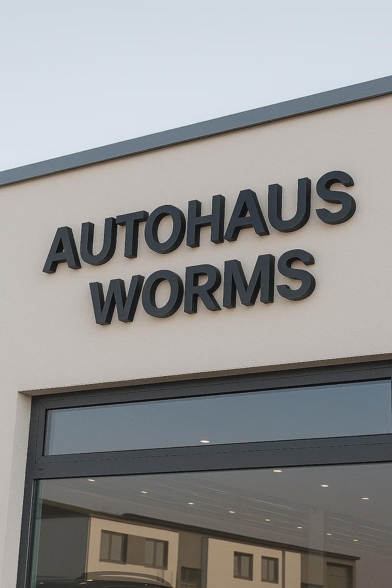 Wandbuchstaben Schriftzug Wandtext - Texturierte Deko Schriftzüge - 1cm Dick - Wandbeschriftung für Zuhause, Büro oder Geschäft – Bild 13