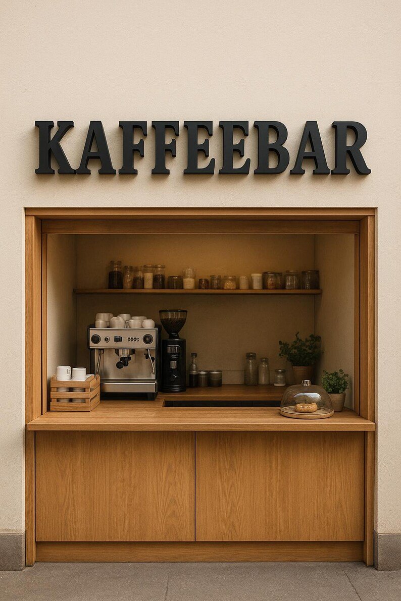 Wandbuchstaben Schriftzug Wandtext - Texturierte Deko Schriftzüge - 1cm Dick - Wandbeschriftung für Zuhause, Büro oder Geschäft – Bild 12