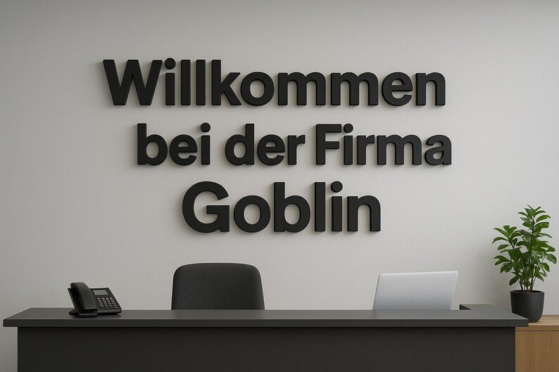 Wandbuchstaben Schriftzug Wandtext - Texturierte Deko Schriftzüge - 1cm Dick - Wandbeschriftung für Zuhause, Büro oder Geschäft – Bild 6